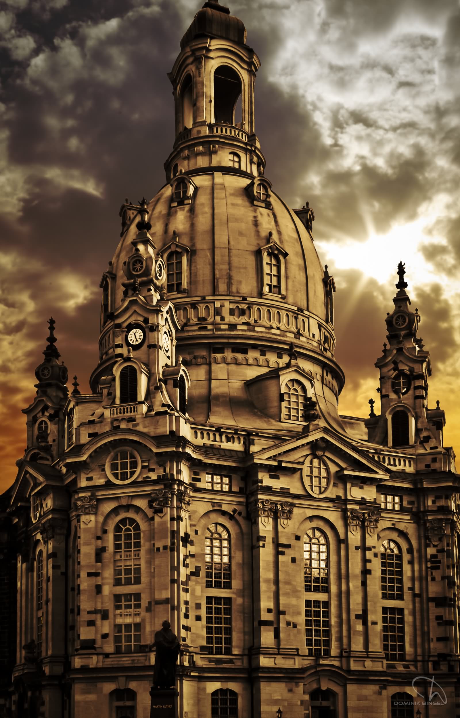 Adorable Sunset View Image Of The Frauenkirche Dresden
