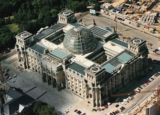 Aerial View Image of The Reichstag Building In Berlin