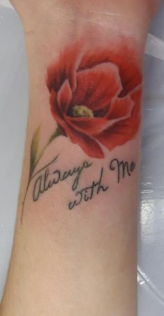 Always With Me - Poppy Flower Tattoo On Wrist By Jenny