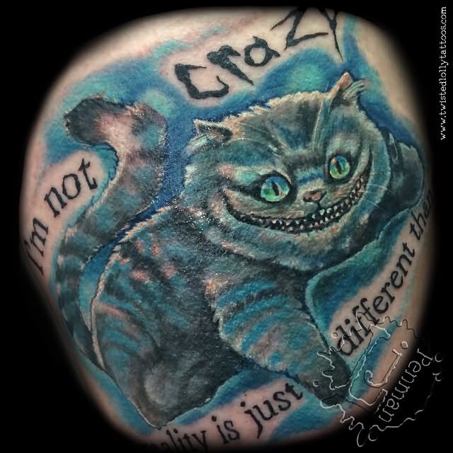 Amazing Cheshire Cat Tattoo Picture