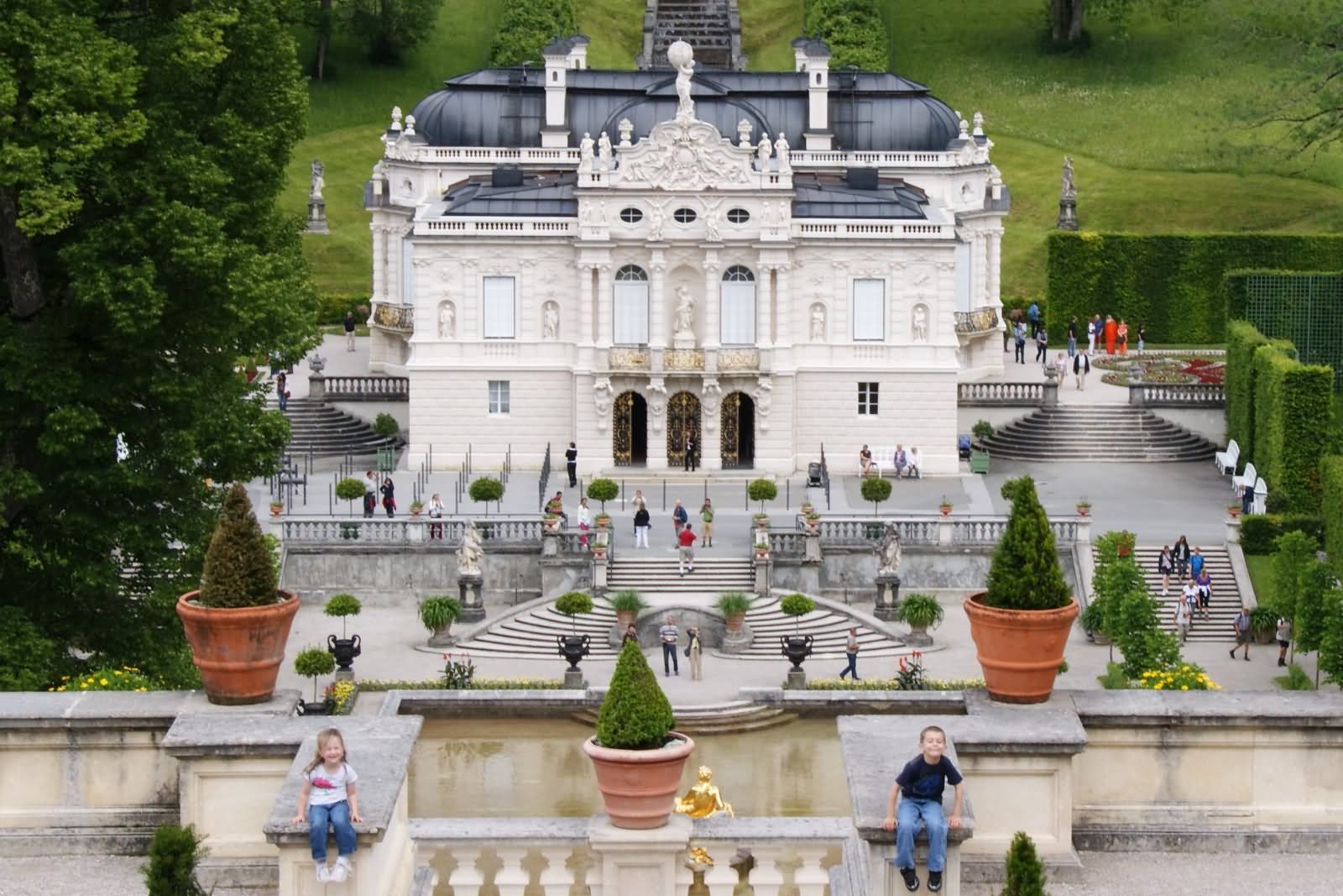 Amazing View Of The Linderhof Palace In Germany