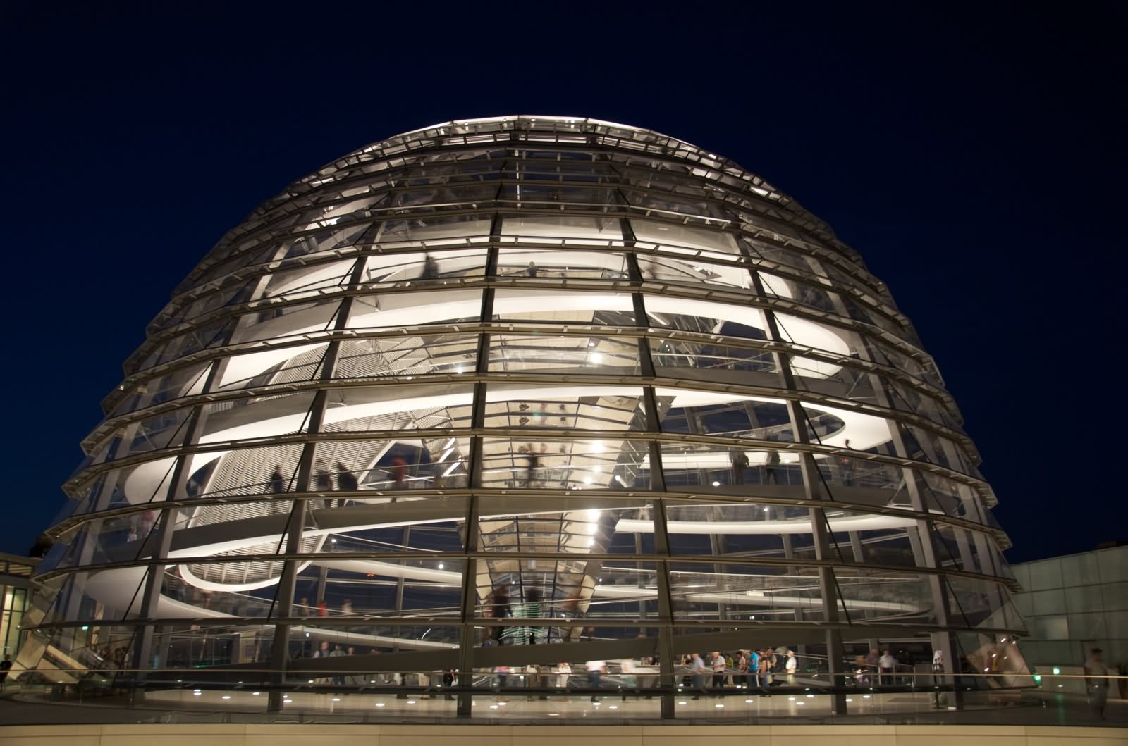 Beautiful Dome Of Reichstag Building During Night Picture