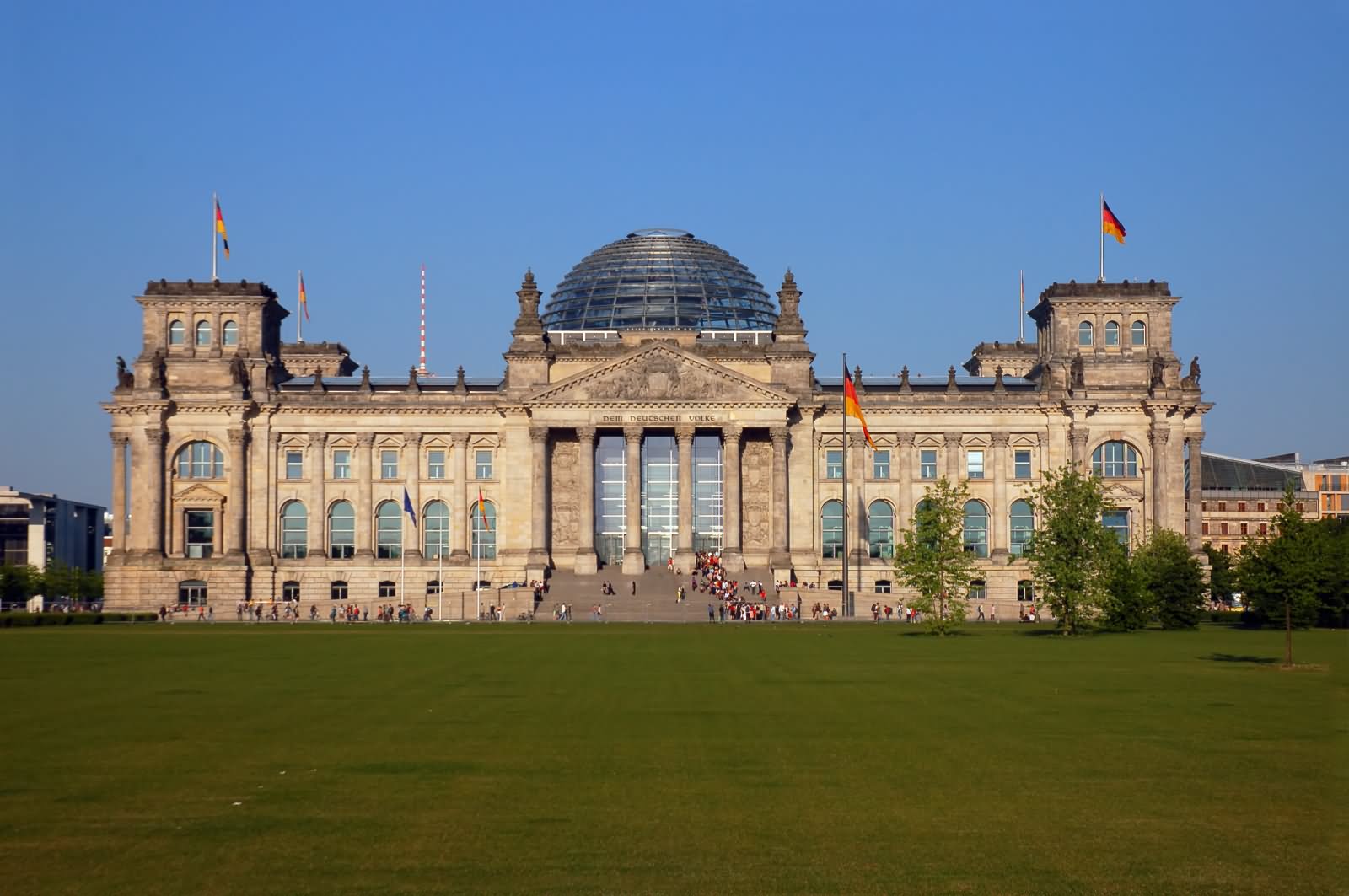Beautiful Front Image Of The Reichstag In Berlin, German