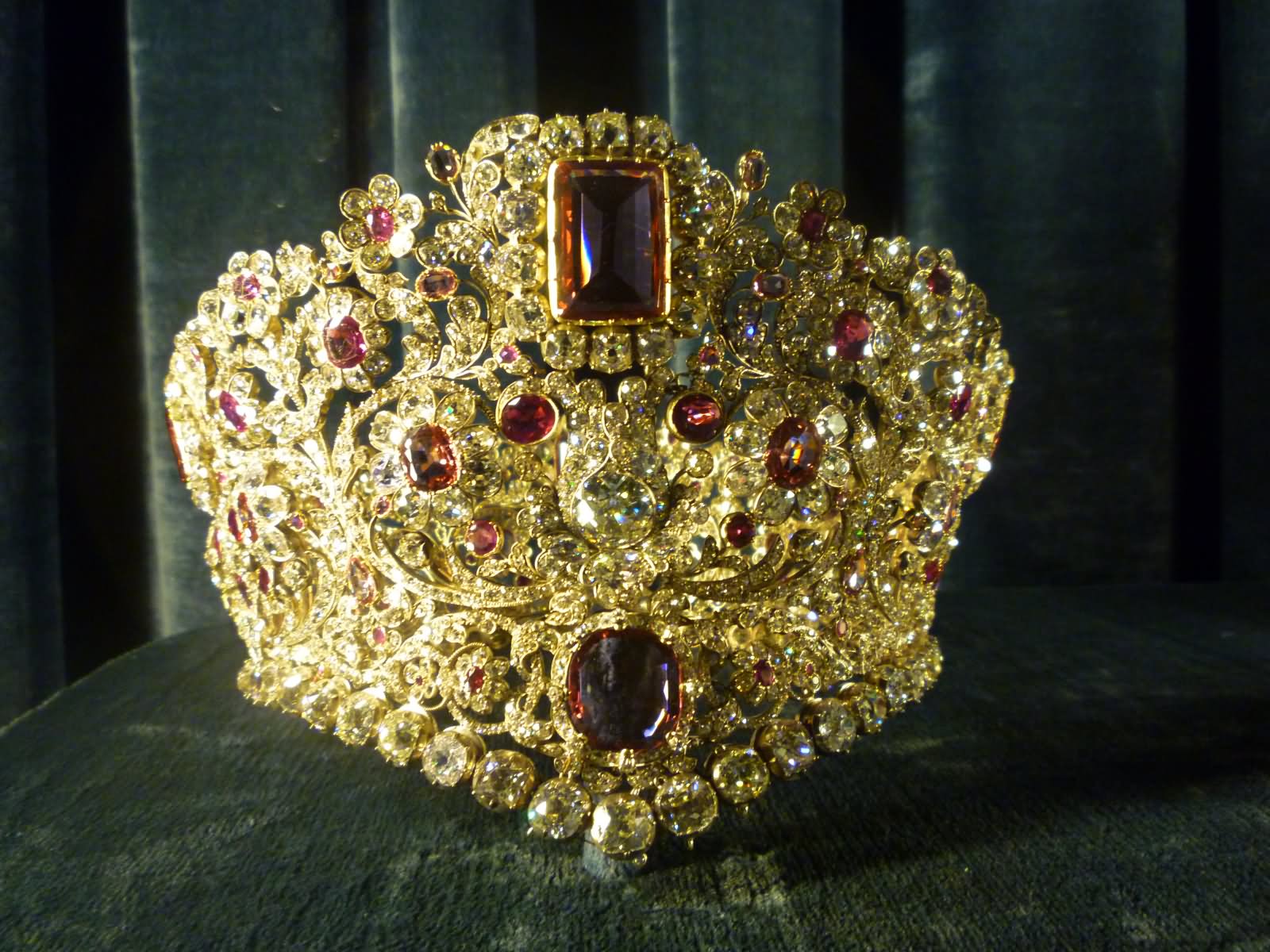 Beautiful Golden Crown Inside The Linderhof Palace