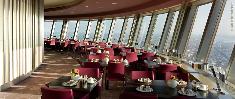 Beautiful Rotating Restaurant Inside The Fernsehturm Tower In Berlin