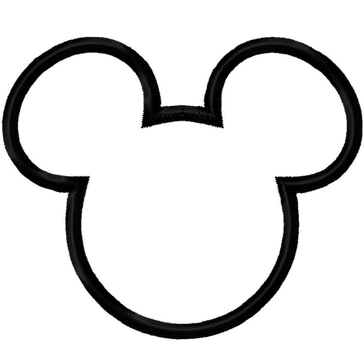 Black Outline Mickey Mouse Tattoo Design