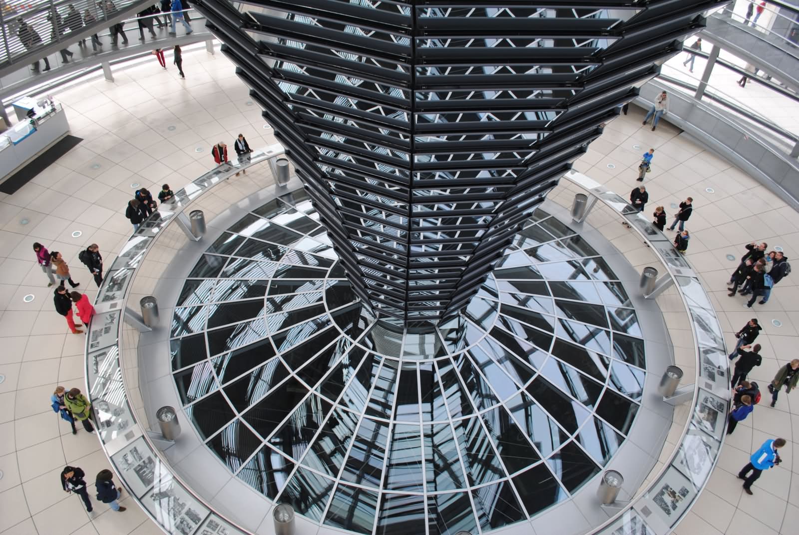 Central Column Of The Dome Of Reichstag Building Inside Picture