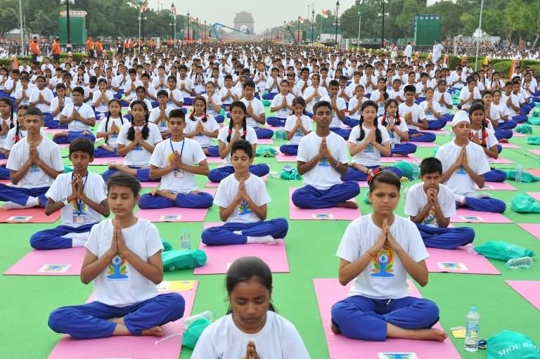 Children Celebrating International Yoga Day Picture