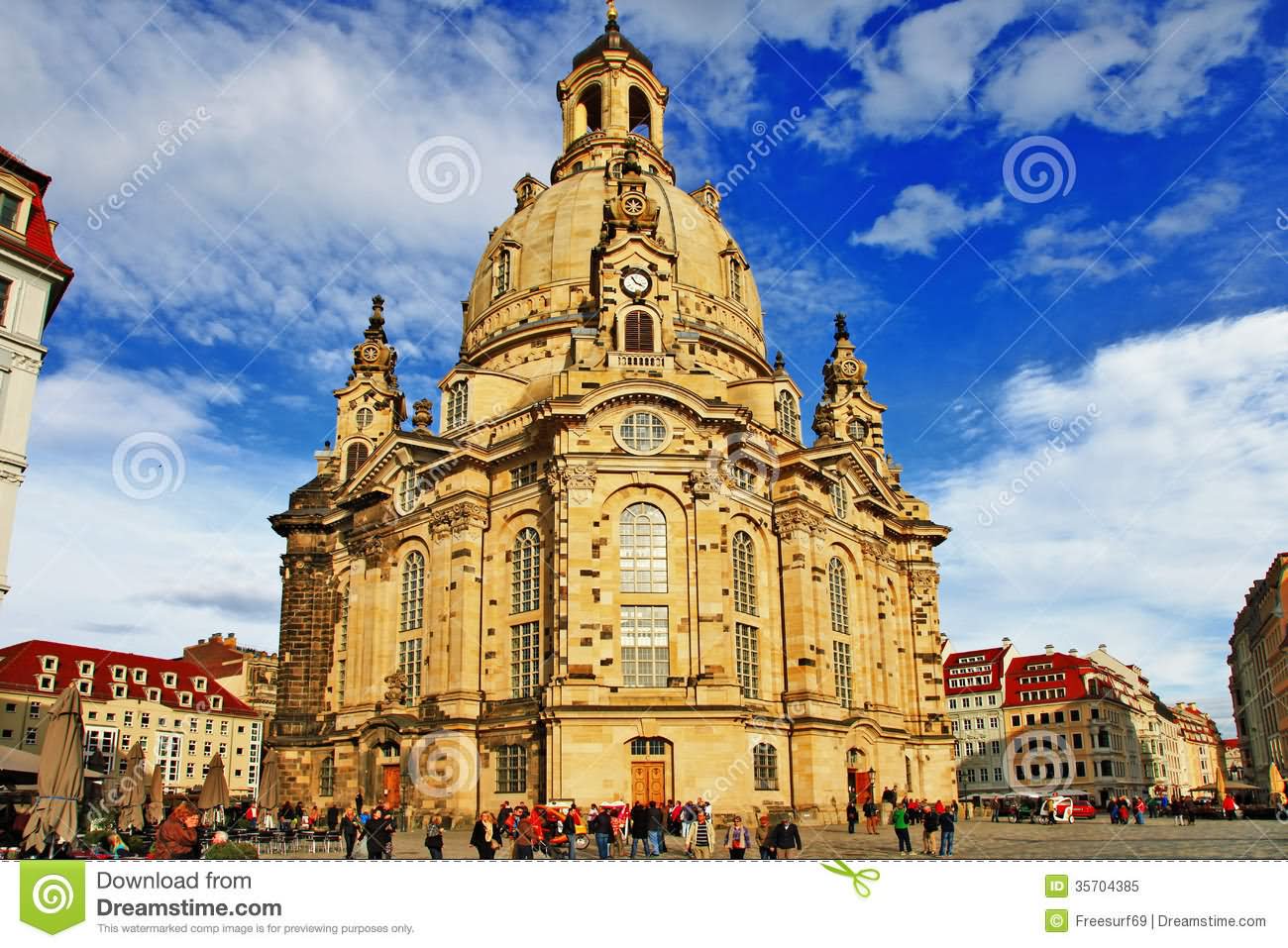 Church Of Frauenkirche In Dresden, Germany