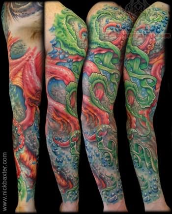 Classic Colorful Tattoo Design For Full Sleeve
