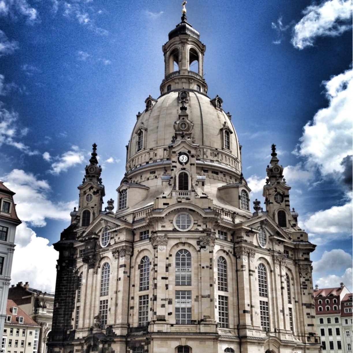 Closeup Of Frauenkirche Dresden The Lutheran Church In Dresden, Germany