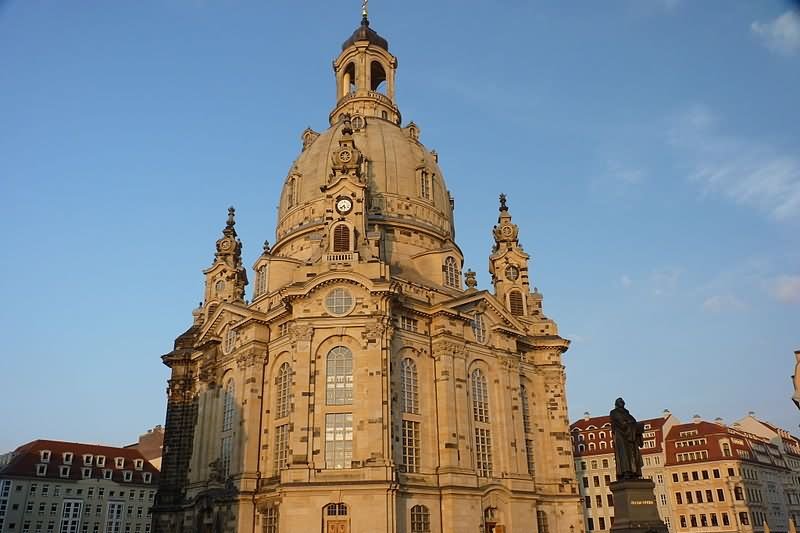 Closeup Of Front View Of The Frauenkirche Dresden