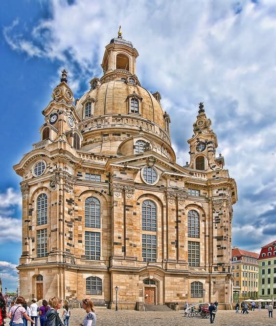Closeup Of The Frauenkirche Dresden In Germany