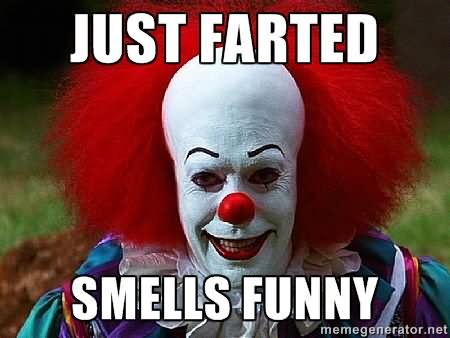 Clown Farted Funny Meme Picture For Facebook