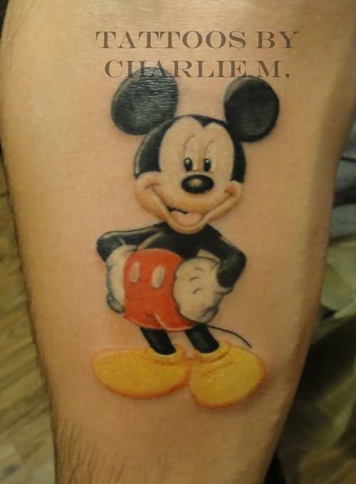 Color Mickey Mouse Tattoo Image