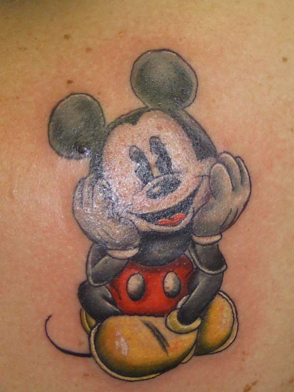Colored Mickey Mouse Tattoo