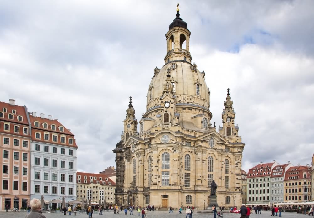 Day Time View Of The Frauenkirche Dresden In Germany