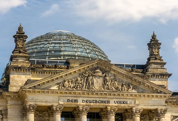 Details Of The Reichstag Building In Berlin