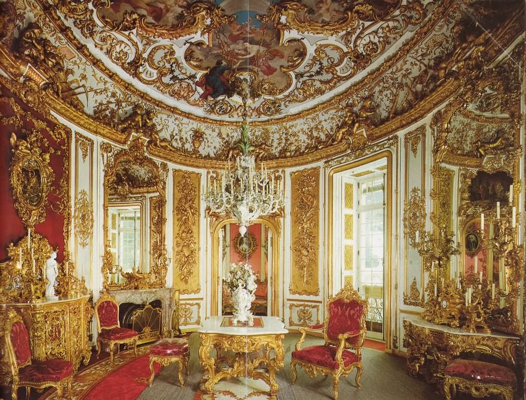 Dining Room Inside The Linderhof Palace In Germany