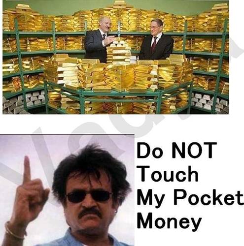 Do Not Touch My Pocket Money Funny Rajinikanth Image