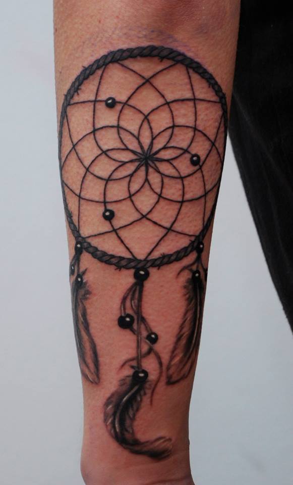 Dreamcatcher Tattoo On Arm by Anders Grucz