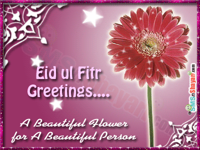 Eid Ul-Fitr Greetings A Beautiful Flower For A Beautiful Person Glitter