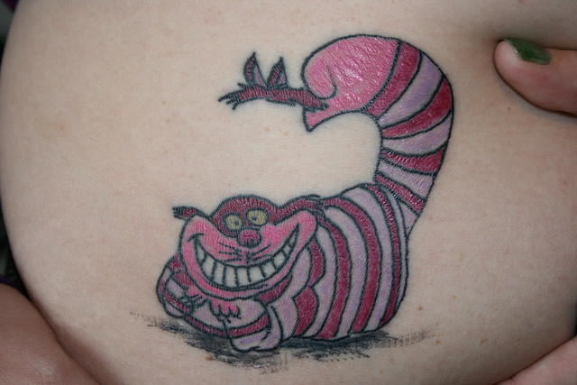 Fat Cheshire Cat Tattoo Image