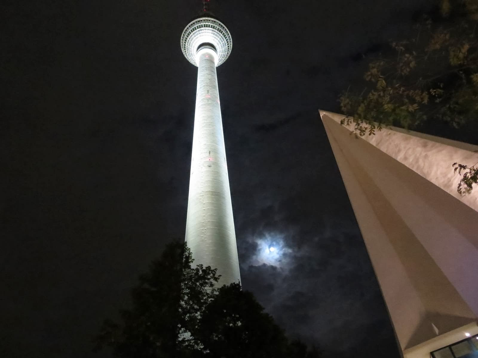 Fernsehturm Tower In Berlin During Night Picture
