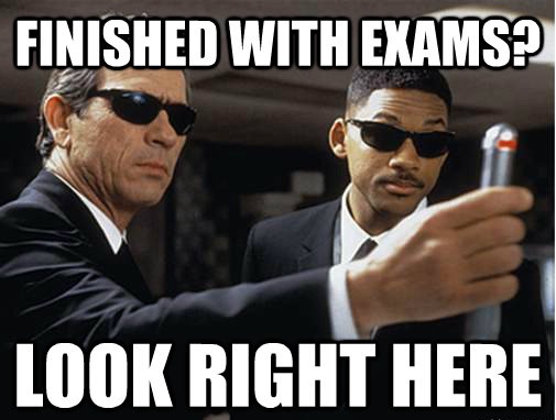 Finished With Exam Look Right Here Funny Exam Meme Picture