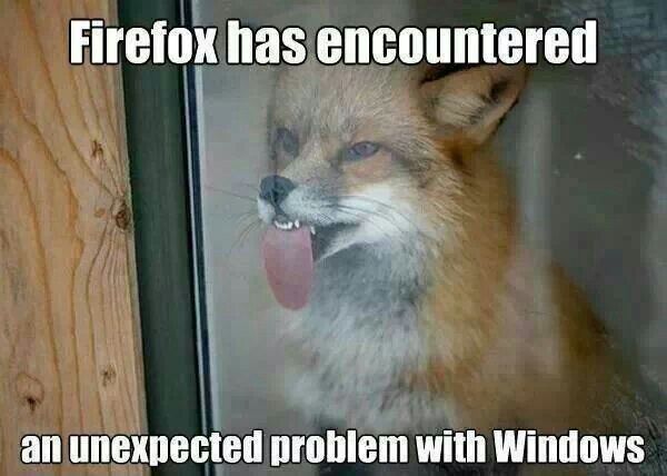 Firefox Has Encountered An Unexpected Problem With Windows Funny Computer Meme Picture