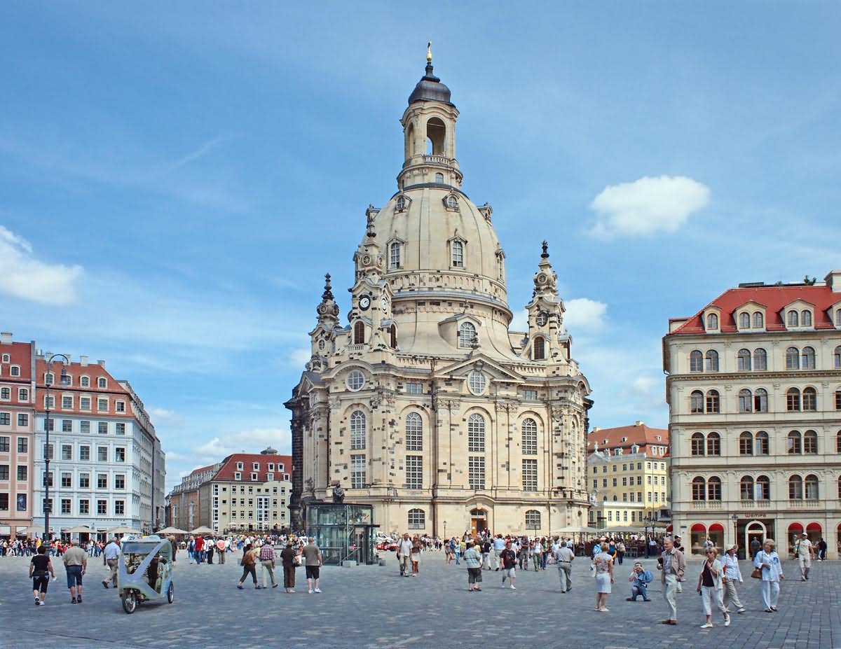 Front Facade Of The Frauenkirche Dresden