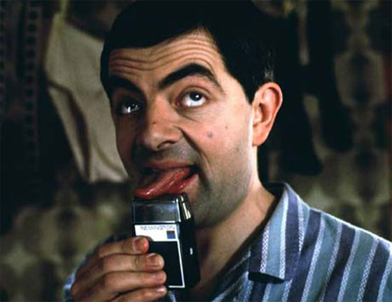 Funny Mr Bean Licking Picture