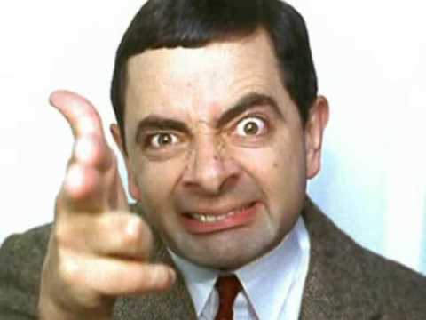 Funny Mr Bean With Angry Face Image