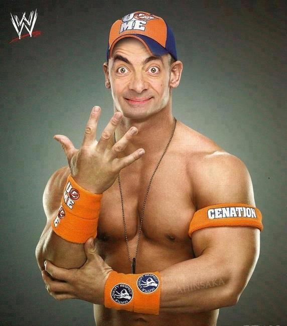Funny Photoshop Mr Bean John Cena Picture