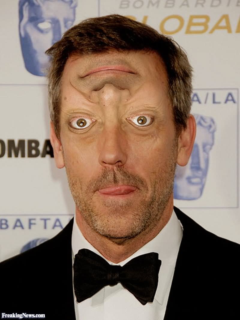 Funny Photoshopped Face Hugh Laurie And Mr Bean Picture