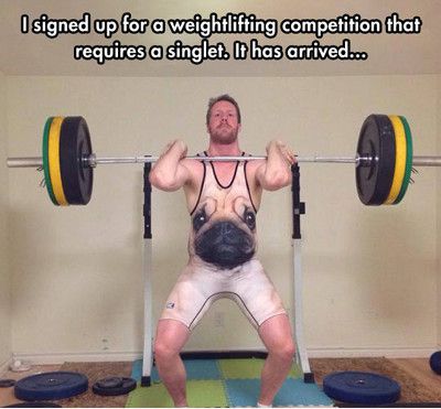 Funny Weightlifting Meme I Signed Up For A Weightlifting Competition That Requires A Singlet It Has Arrived Picture