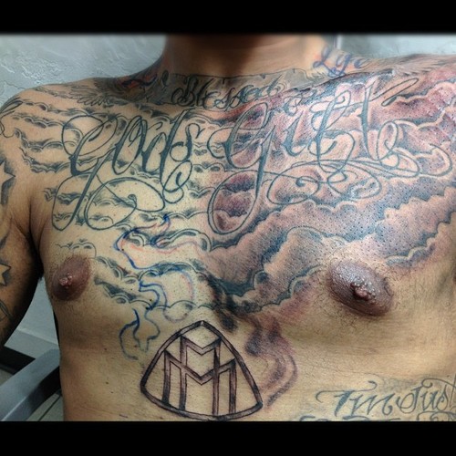 35+ Cloud Tattoos On Chest.
