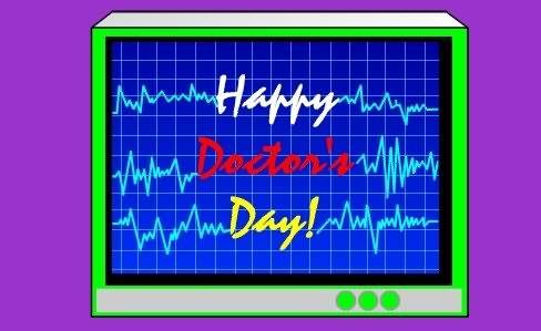 Happy Doctor’s Day ECG Clipart Picture