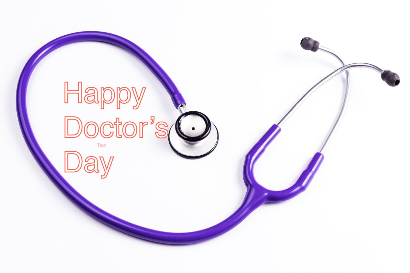 Happy Doctor's Day Purple Stethoscope Picture