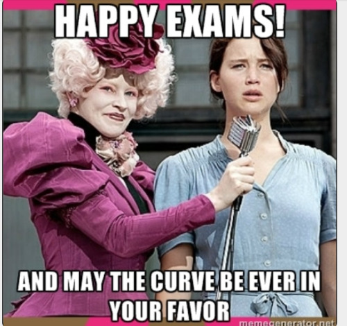 Happy Exams And May The Curve Be Ever In Your Favor Funny Exam Meme Picture