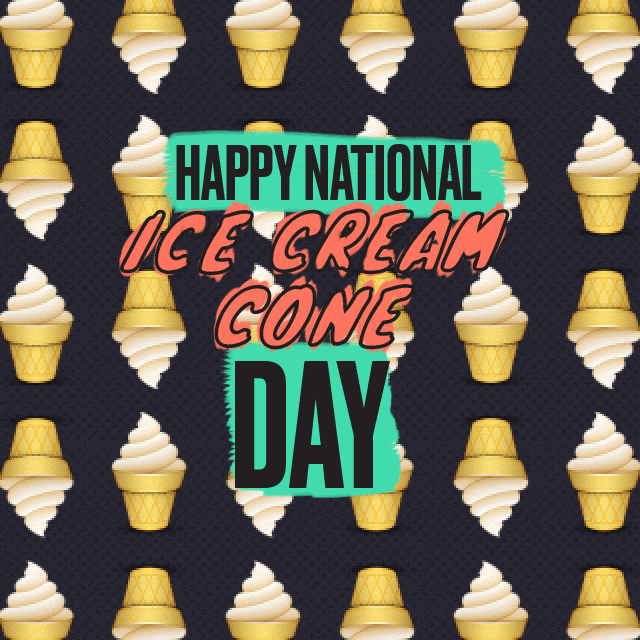 Happy Ice Cream Cone Day Animated Ecard