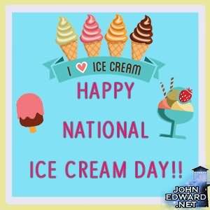 Happy National Ice Cream Day Greeting Card