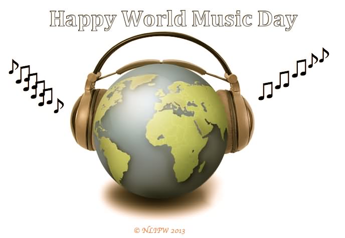 Happy World Music Day Globe Picture