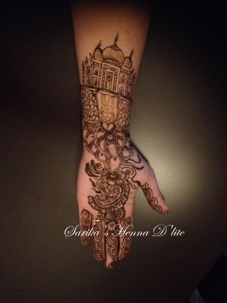 Henna Taj Mahal Tattoo On Wrist