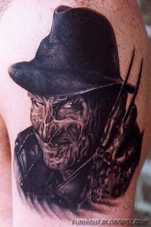 Horror Freddy Tattoo Design For Shoulder