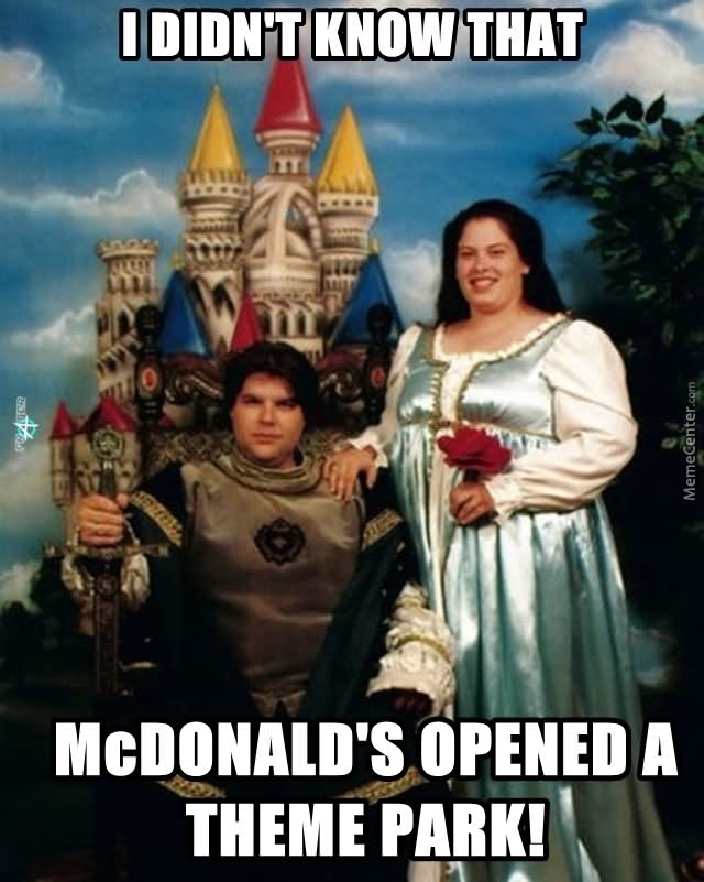 I Didn't Know That McDonald's Opened A Theme Park Funny Family Meme Picture