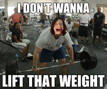 I Don't Wanna Lift That Weight Funny Weightlifting Meme Picture
