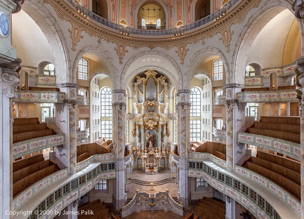 Inside Picture Of The Frauenkirche Dresden, Germany
