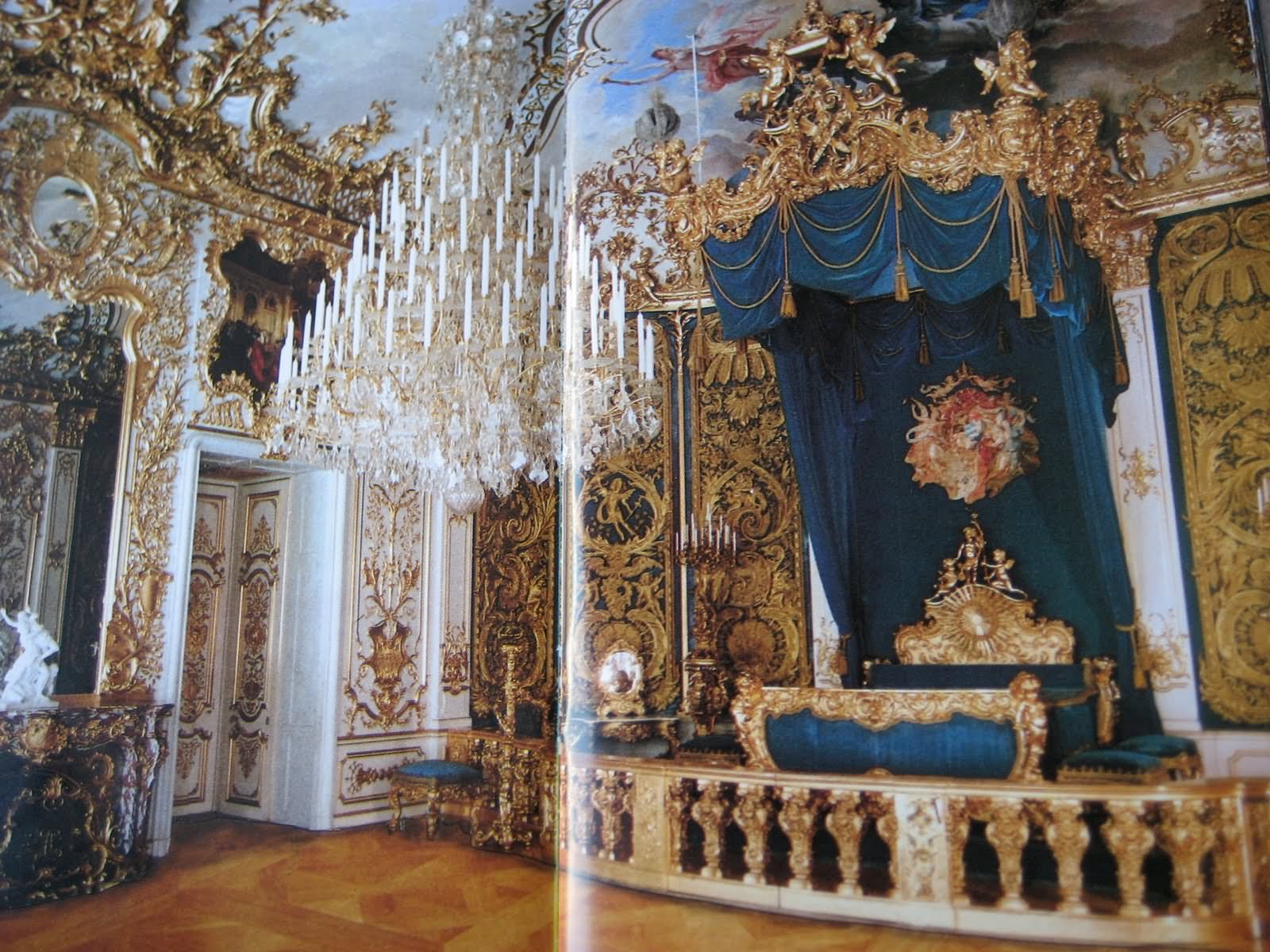 Interior Room Of The Linderhof Palace In Germany