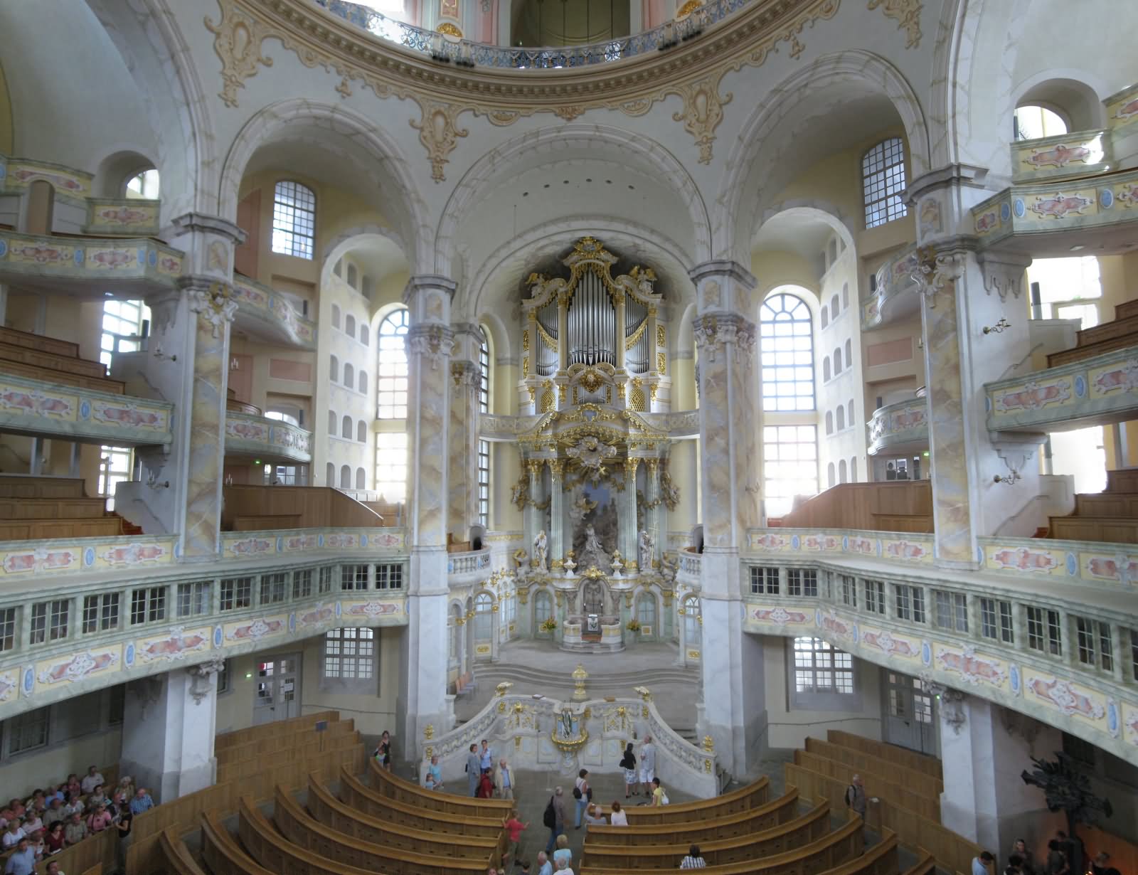Interior View Of The Altar At Frauenkirche Dresden